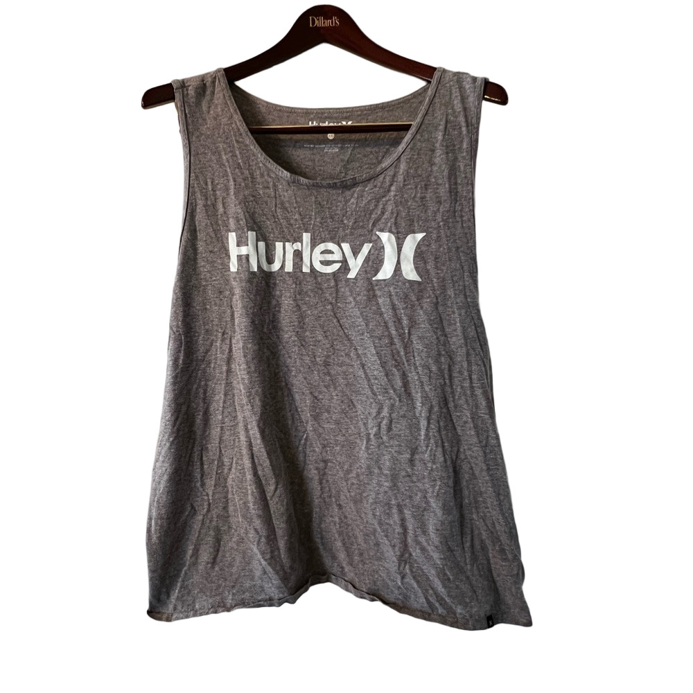 Two Hurley Men's Charcoal Tank Tops XXL
